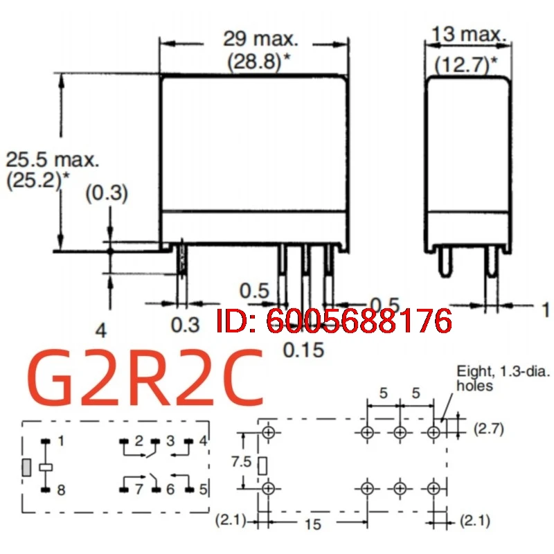 10PCS New G2R-2 24VDC ; G2R-24 12VDC ; (G2R2C-12V/24V-5A) Relay 8pins