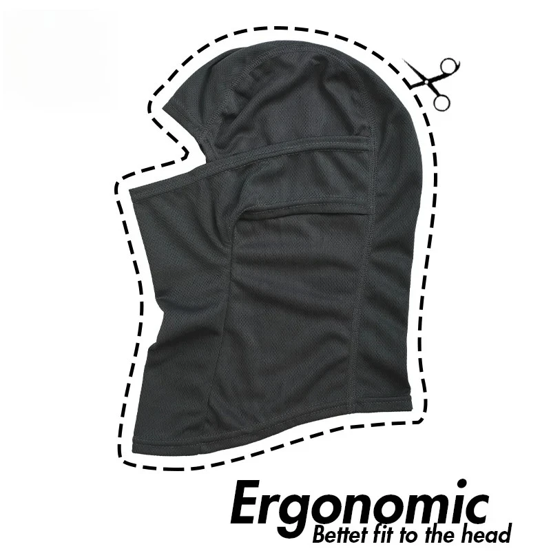 Herren Balaclava Gesichtsmaske Atmungsaktiv Schnelltrocknend Skimaske Winddicht Fahrrad Vollgesichtsabdeckung Nackenwärmer Outdoor-Sport Helmmaske – Detail 6