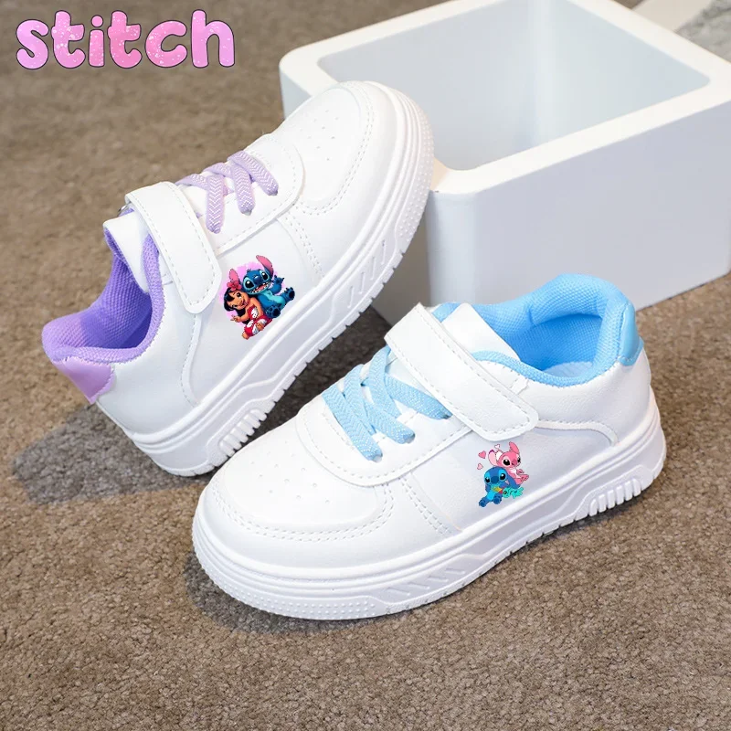 Lilo dan Stitch Sepatu Kasual Lucu Anak Laki-laki Perempuan Sepatu Papan Cetak Pola Anime Kartun Sepatu Fashion Siswa Hadiah Ulang Tahun