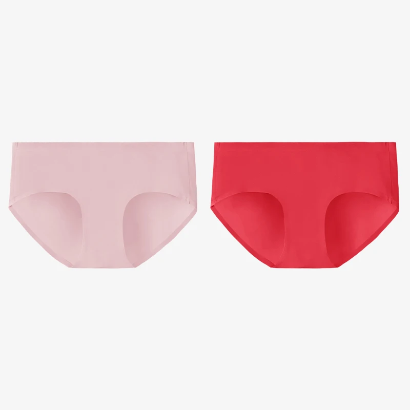Modal Underwear for Women, Mid-Waist, Seamless, Thin Ice Silk Shorts, Breathable Silk Antibacterial Crotch Briefs for Girls