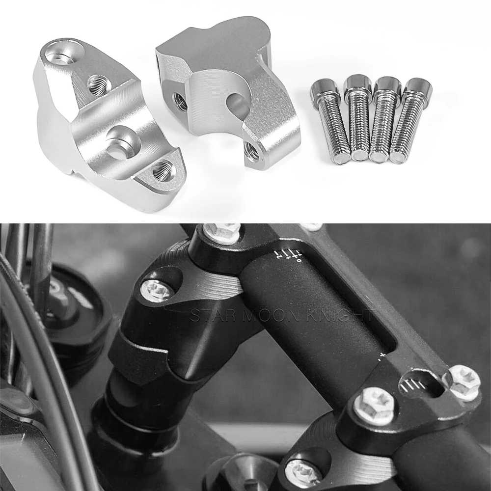 Motorcycle Handle Bar Riser Clamp Extend Handlebar Adapter Mount For Duke R 690 For Duke 790 For Duke / R 890 2016 - 2022