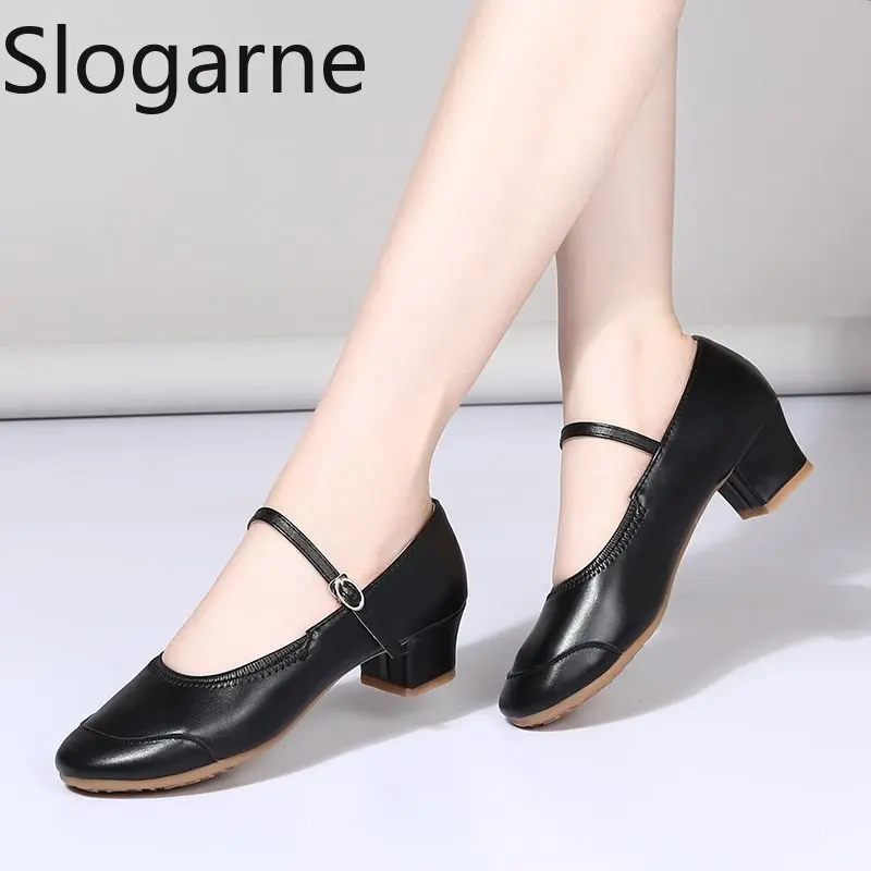 Women 4CM Heel White Modern Dance Shoes Girls Standard Soft Pu Leather Dancing Shoes Latin Jazz Ballroom Dance Shoes Stage Wear