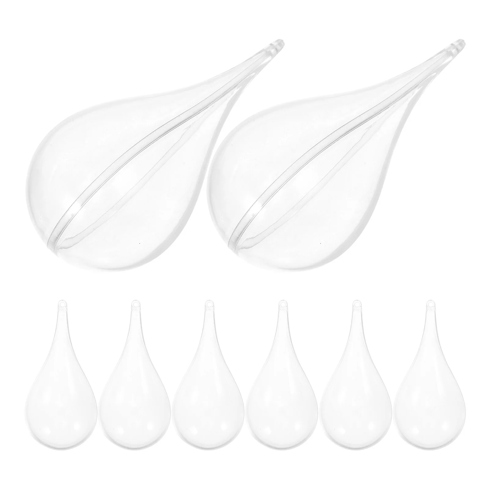 

8Pcs Hanging Clear Ball Water Drop Fillable Ornament for Festive Decor Wedding Birthday Party Shopping Mall Display