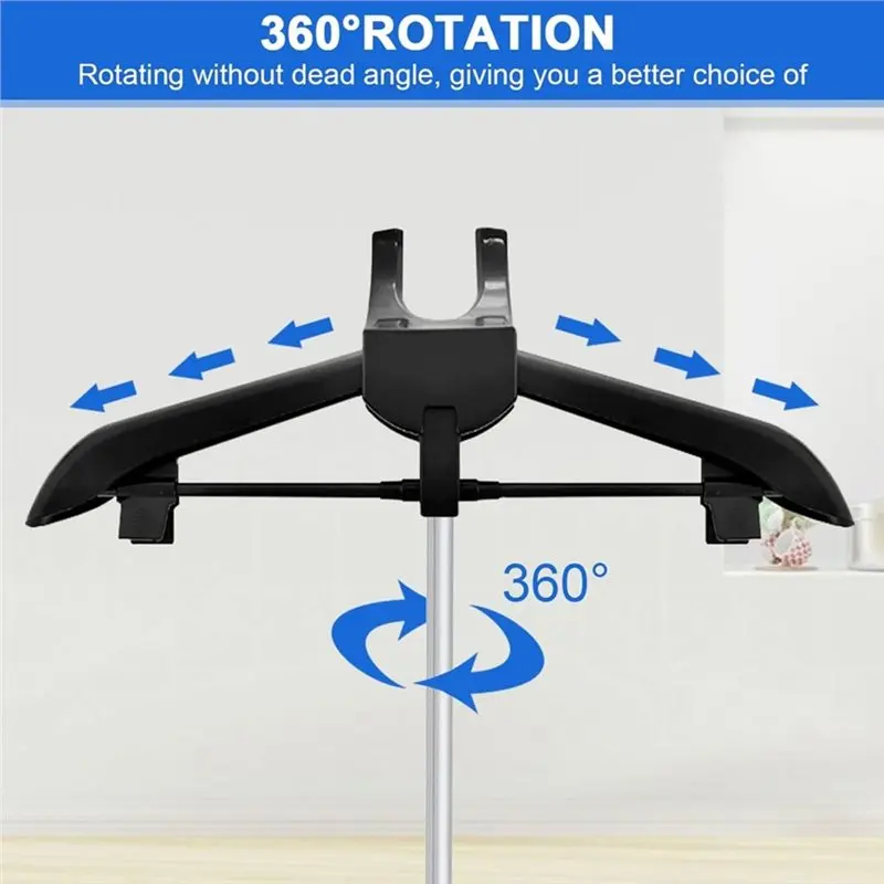 A26F-T Shirt Display Stand, 2Pcs Adjustable Adult Size(32-63 Inch) For Vendors Portable Hanging Clothes Rack