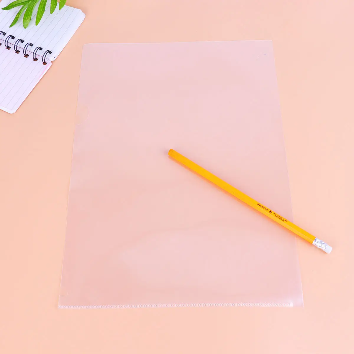 20Pcs L Shape Clear Document Folder Transparent Plastic File Folder A4 Compatible Lightweight Fine Workmanship Office School