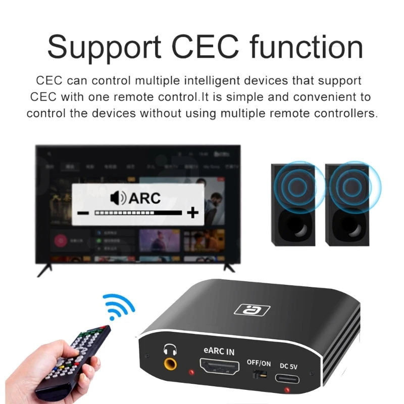 eARC  Extractor 192Khz DAC Converter  AC3 LPCM HDMI-Compatible-  Only Adapter Optical Coaxial 3.5mm -AUX Dropship