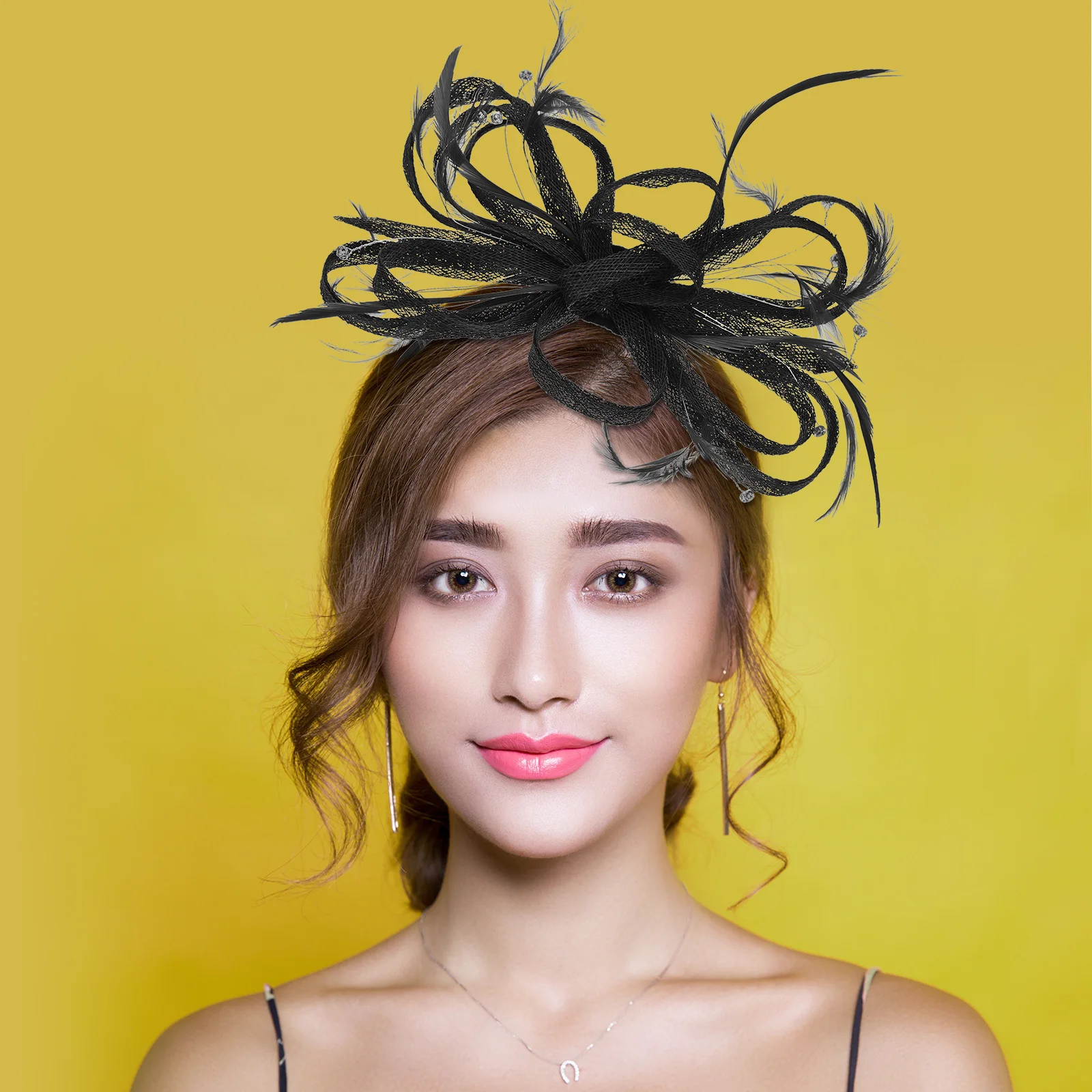 

Hat Drill Bit Hair Clip Hats Fascinators for Women Miss Wedding Accessories