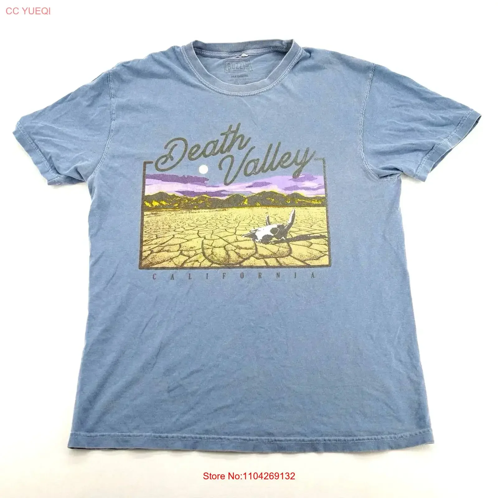T-shirt Buzz Death Valley California taille M vintage délavé homme graphisme stylé confortable décontracté unisexe doux polyvalent