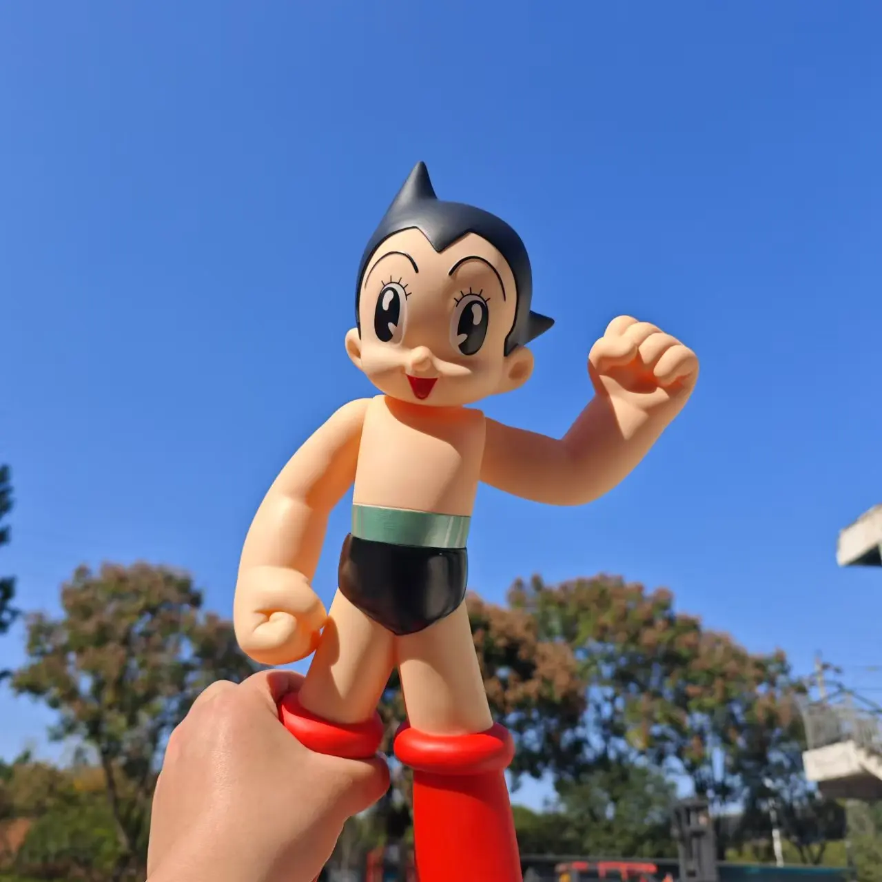 40CM Large size  Iron Arm Astro Boy Character Ornament PVC Action Figures Statue Collection Anime Model Toys kid Holiday Gifts