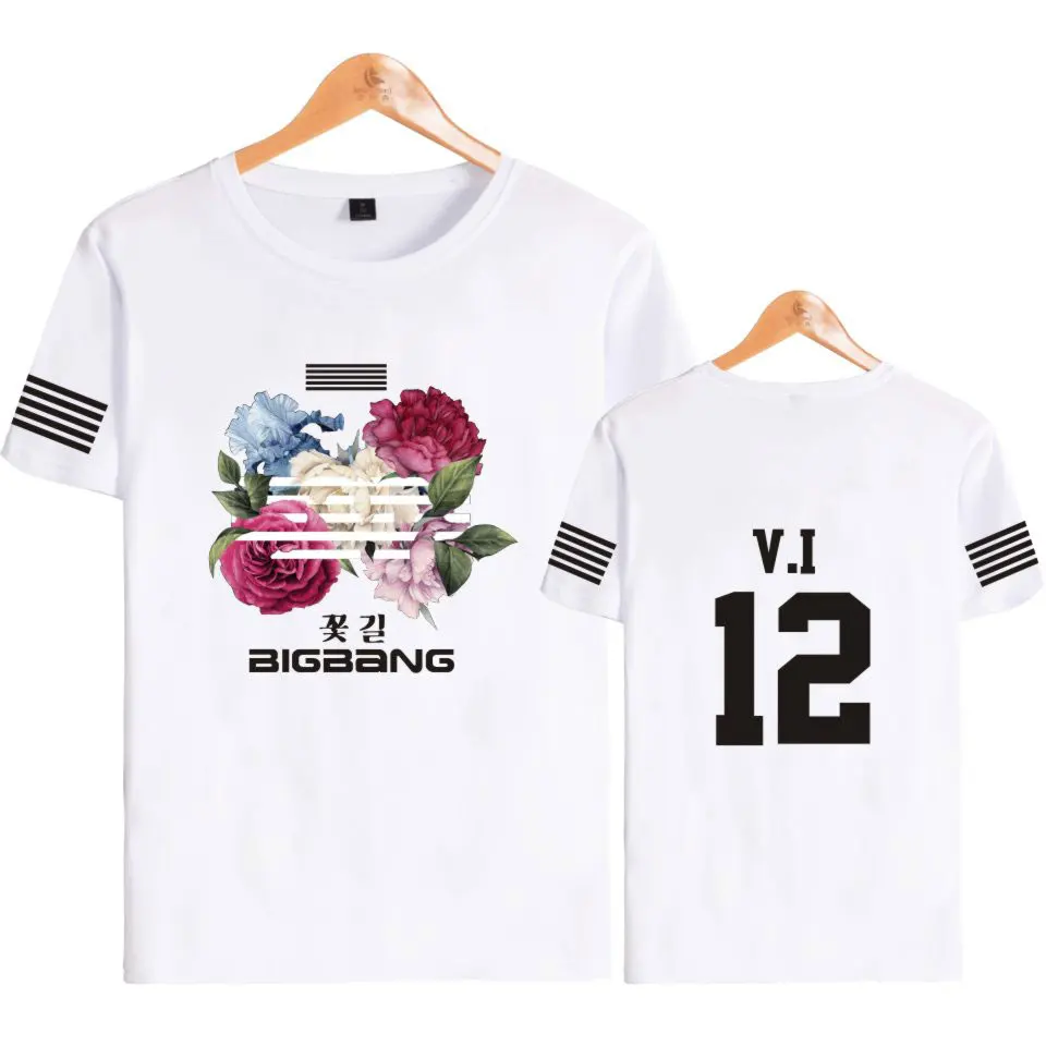 BIGBANG T Shirt Kpop G DRAGON T.O.P T Shirt Women Men Summer Short Sleeve Tee Korean Popular Fashion Gdragon Clothes For Fans