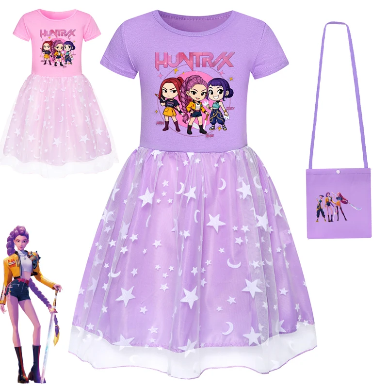 

Детское платье для косплея Zoey Mira Rumi Demon Hunters, костюм для девочек на Хэллоуин, фильм K-Pop Group Idol, платье для ролевых игр