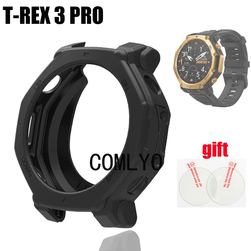 لساعة Amazfit T-rex 3 Pro الذكية، غطاء حماية ناعم من السيليكون، غطاء حماية للشاشة الزجاجية #1