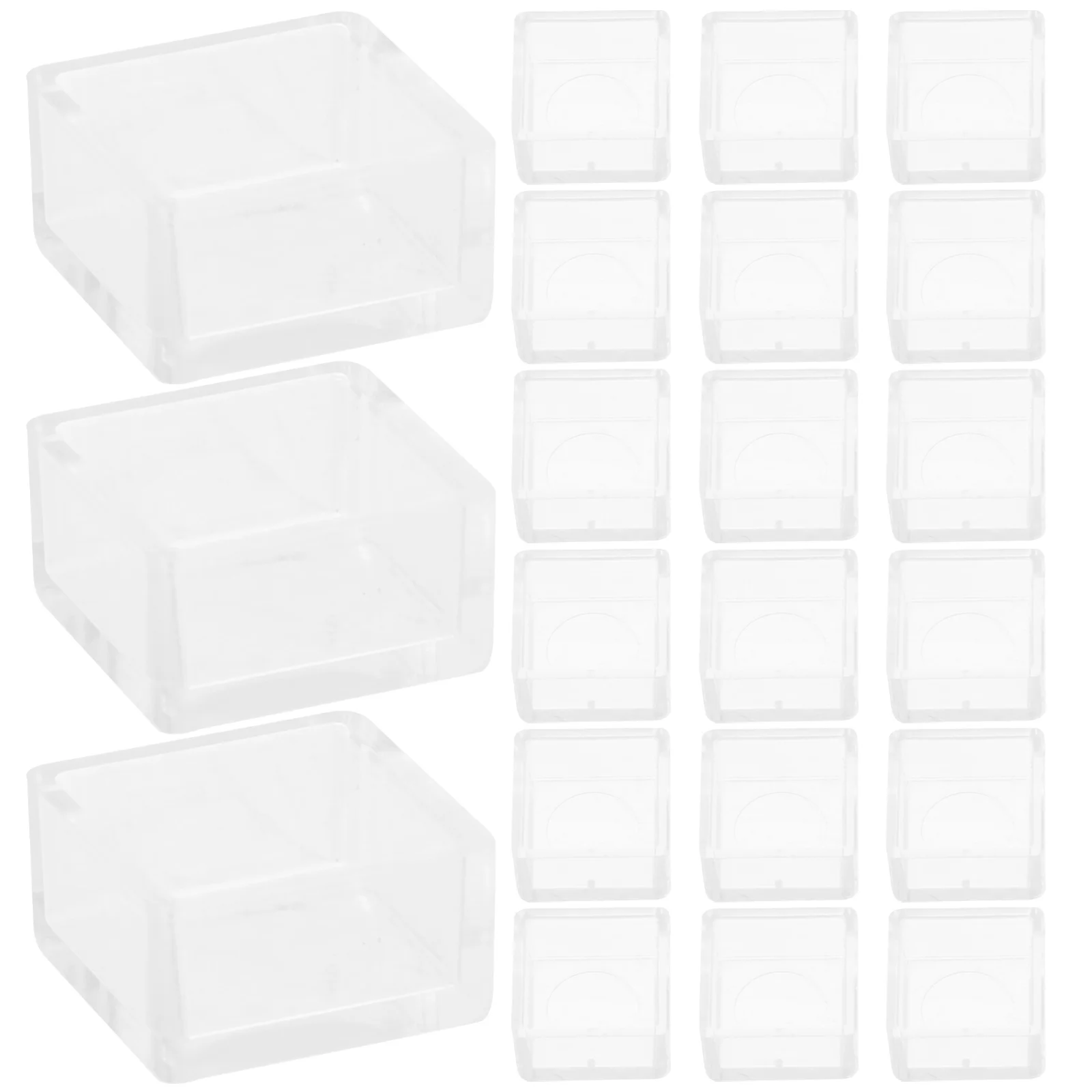 25pcs Plastic Empty Palette For Artists Students Portable For Watercolor Half Pans Empty Paint Half Pans