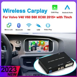 Bezprzewodowy moduł Carplay dla Volvo 2011 + z 7 Cal dla Volvo V40 V60 S60 XC60 2015 + OEM Android lusterko samochodowe-Link