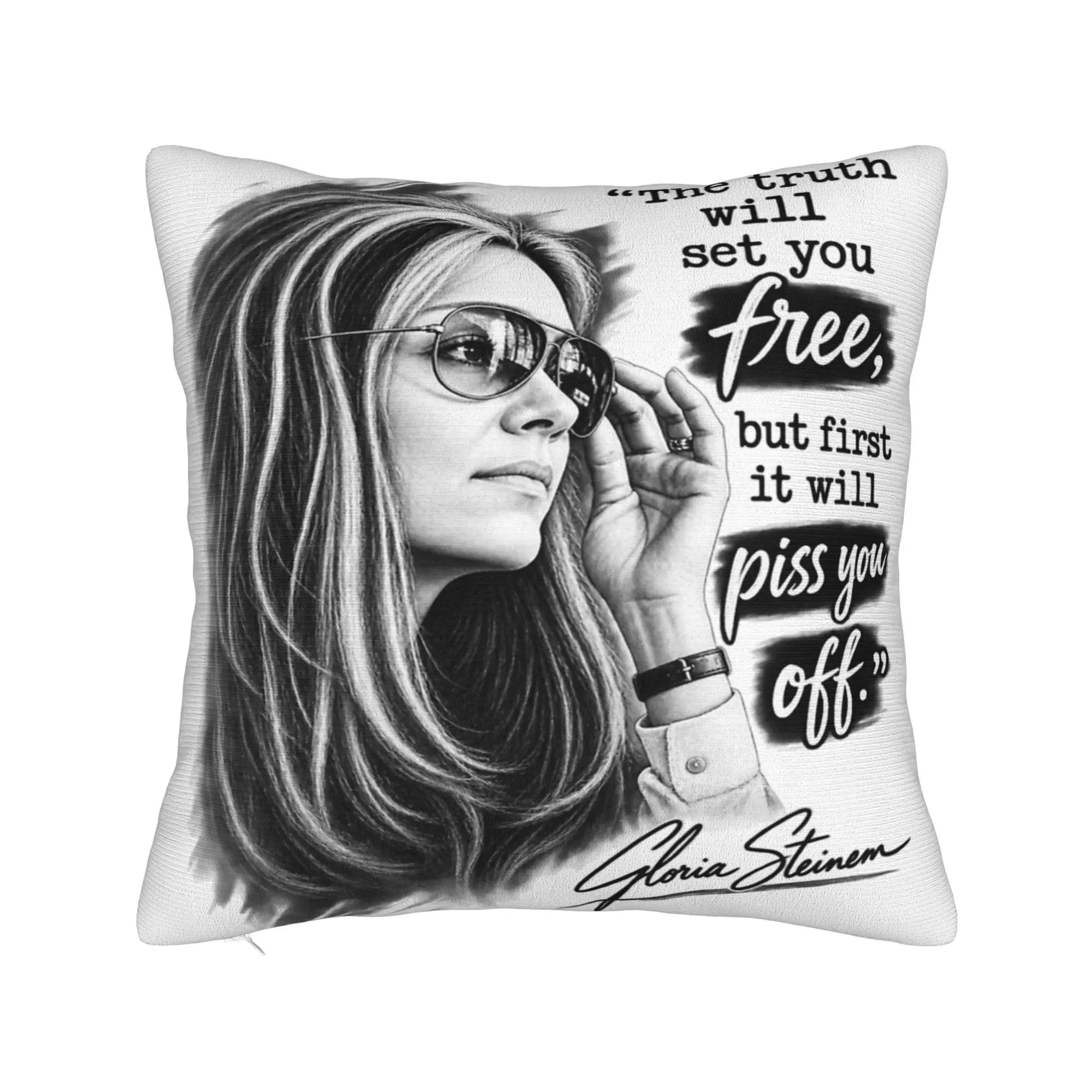 Decorative Pillowcases RIP Gloria Steinem  Accessories Bed  Pillow Case Cover Square Multi Size