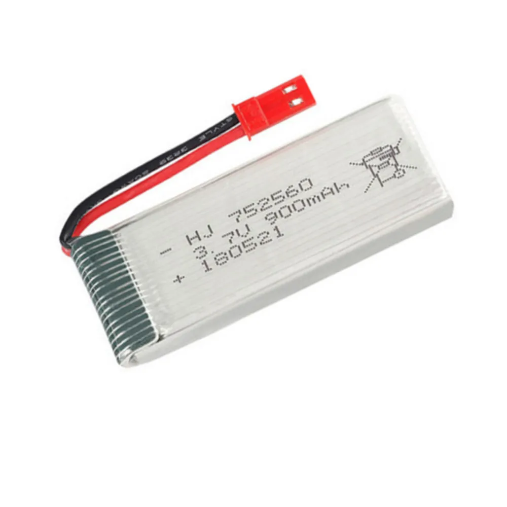 3.7V 900mah 752560 Battery For X5 X5C X5SC 8807 8807W A6 A6W M68 Rc Quadcopter Spare Parts Accessories 3.7v Drones lipo battery