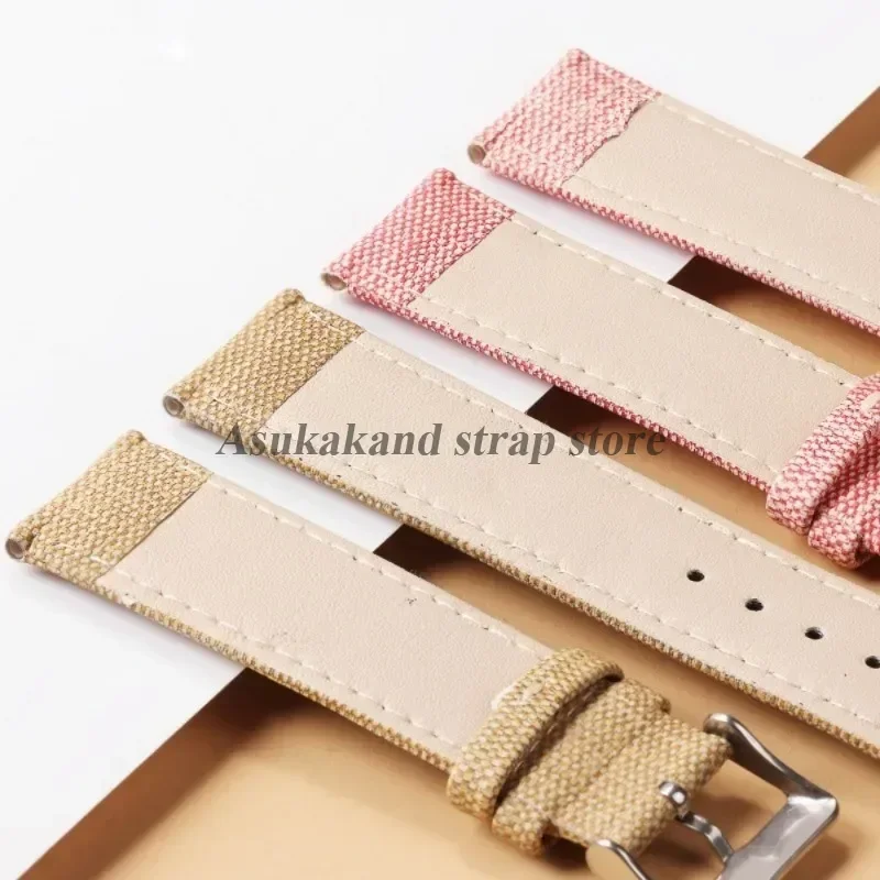 10/12/14/16/18/20/22 مللي متر الدنيم نمط النايلون حزام ساعة اليد لهواوي GT5/4/3/2 حزام الساعات الرجال النساء ل سايكو سوار إكسسوارات