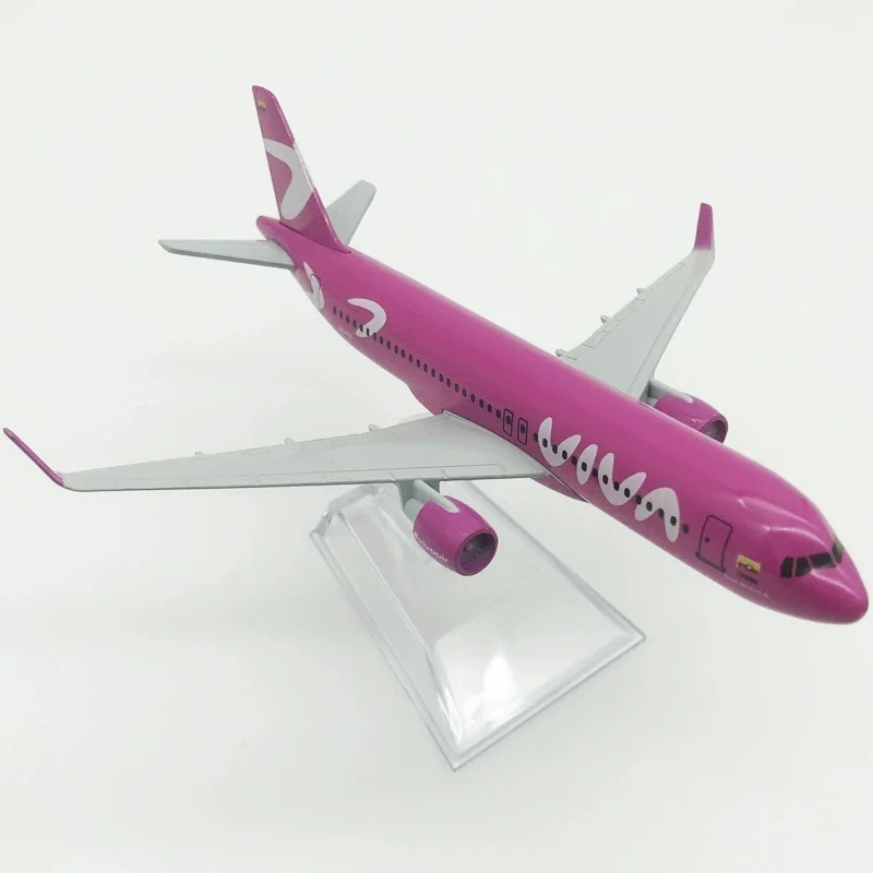 16cm Model Plane Columbia Viva A320 Aircraft Simulation 1:400 Scale Metal Diecast Airplane Replica Room Decoration Adult Gifts