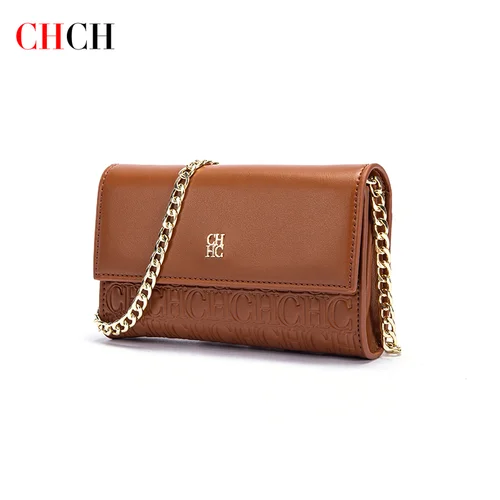 CHCH Bolso de hombro para mujer Nuevo bolso con cadena magnética Bolso cuadrado pequeño marrón Cartera