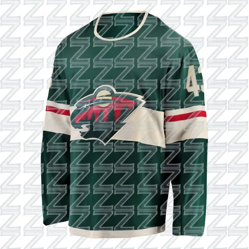 Minnesota Wilderness Training Blue Ice Hockey Jacket, Hughes Fitness Sports Ice Hockey Long Sleeve, Trendy Style