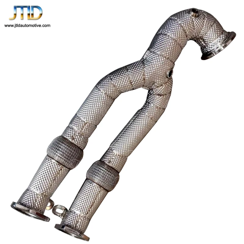 

JTLD Performance Stainless Steel Racing Exhaust System Catless Downpipe with Heat Shield for Audi RS3