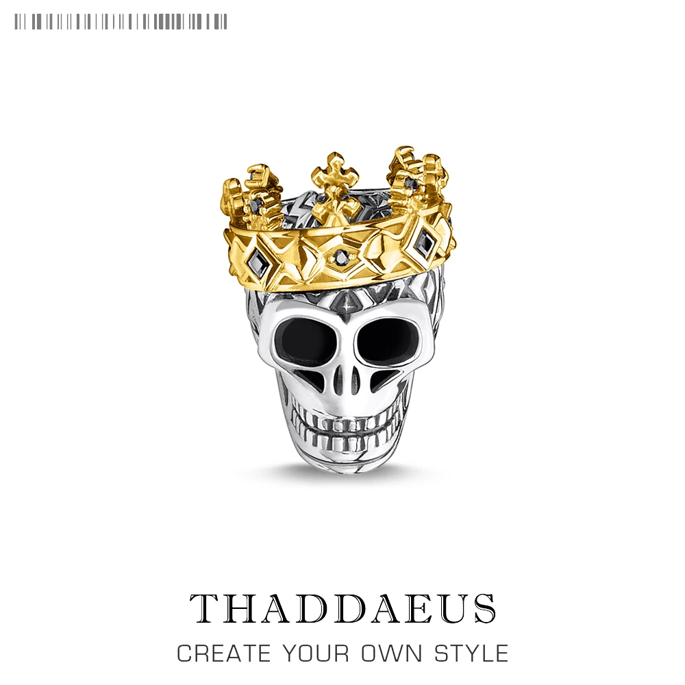 

Череп Корона Бусина Зима S Стерлингового Серебра 925 пробы Панк Подарок Karma Подвески Европейские Ювелирные Изделия Аксессуары Для Повстанцев Для Мужчин