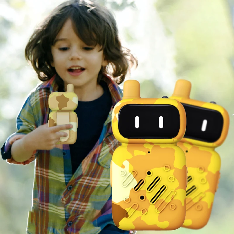 Set walkie-talkie per bambini: giocattolo educativo interattivo genitore-figlio per esterni, regalo di compleanno per ragazzi e ragazze, cartoni animati wireless