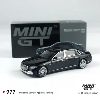 MINIGT 1:64 Mercedes Maybach S680 Czarny samochód aluminiowy MGT Model 977 6 best sales mini gt mercedes - №1