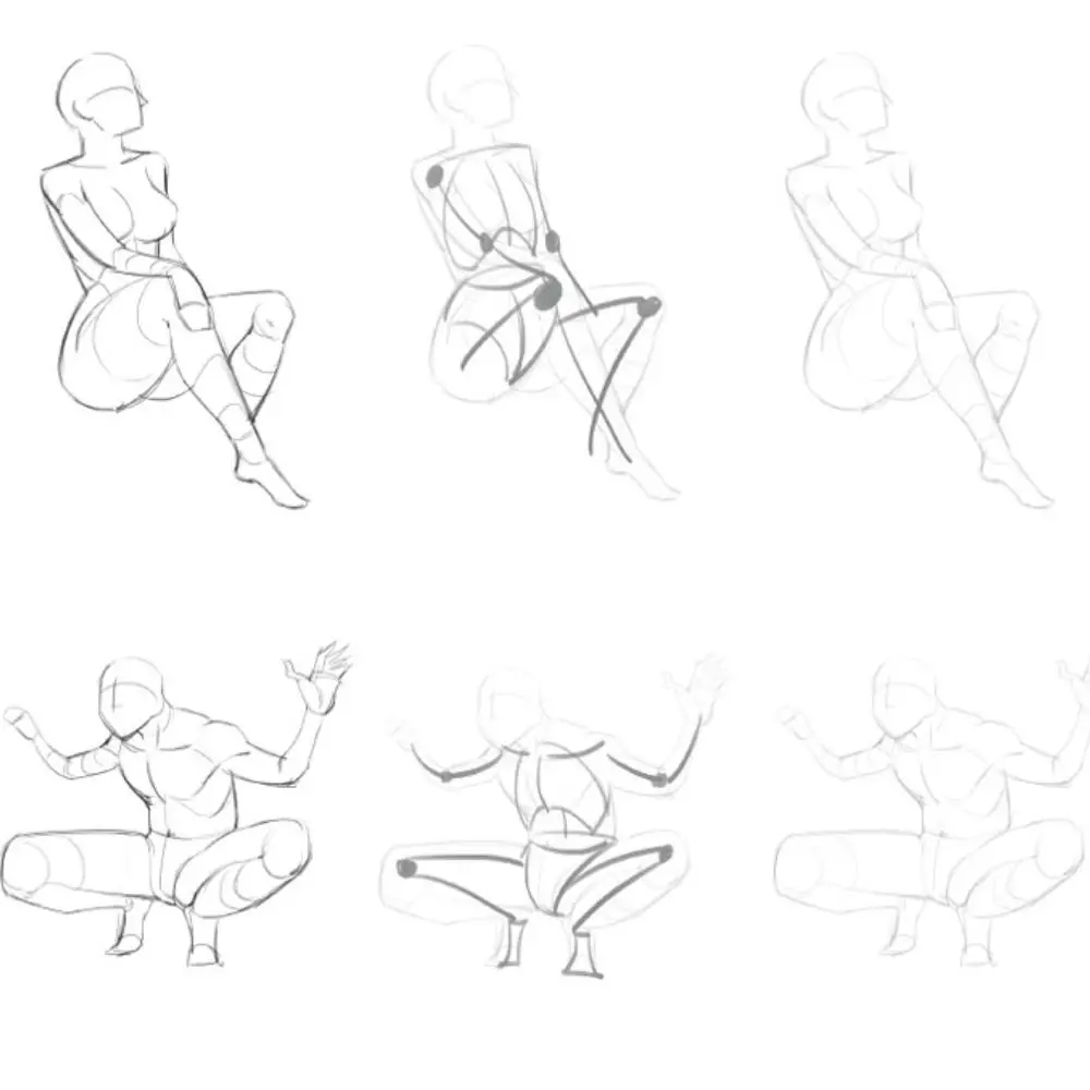 Practicing Human Body Structure Hand Painted Tutorial Books Art Copy Practice Book Art Tracing Sketch Line Draft Practice Books