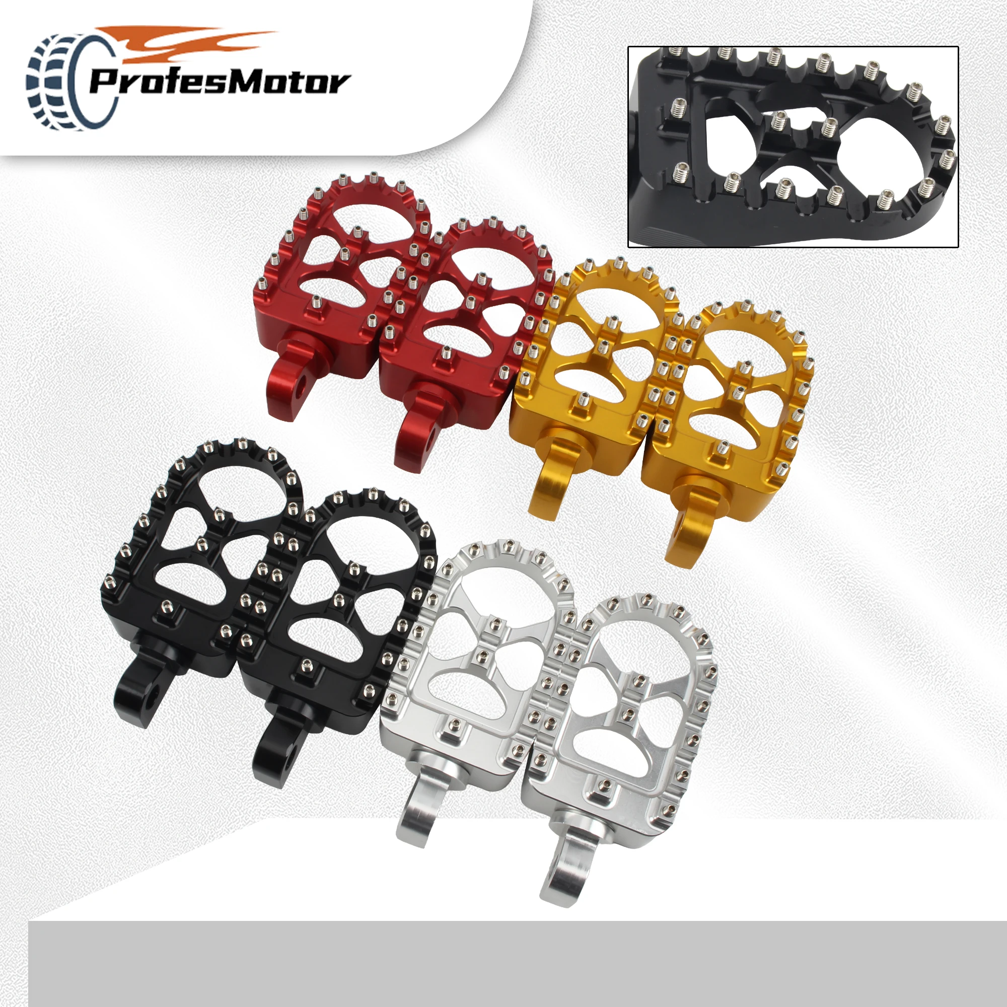 

Universal Motocross CNC Wide Fat Footpegs 360° Roating Foot Pegs For Harley Dyna Fat Bob FLSTF FXDF FLSTFB S Motorcycle Parts
