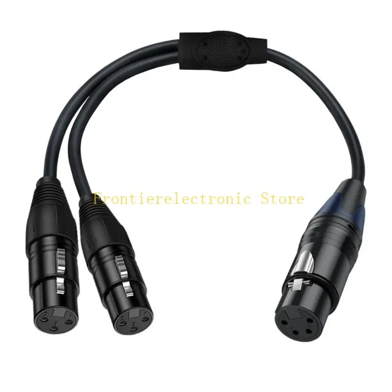 G8DB XLR Cable Professional XLR 4Pin To Double 3Pin XLR Splitter Cable For Studio Recording & Live Performances 50Cm