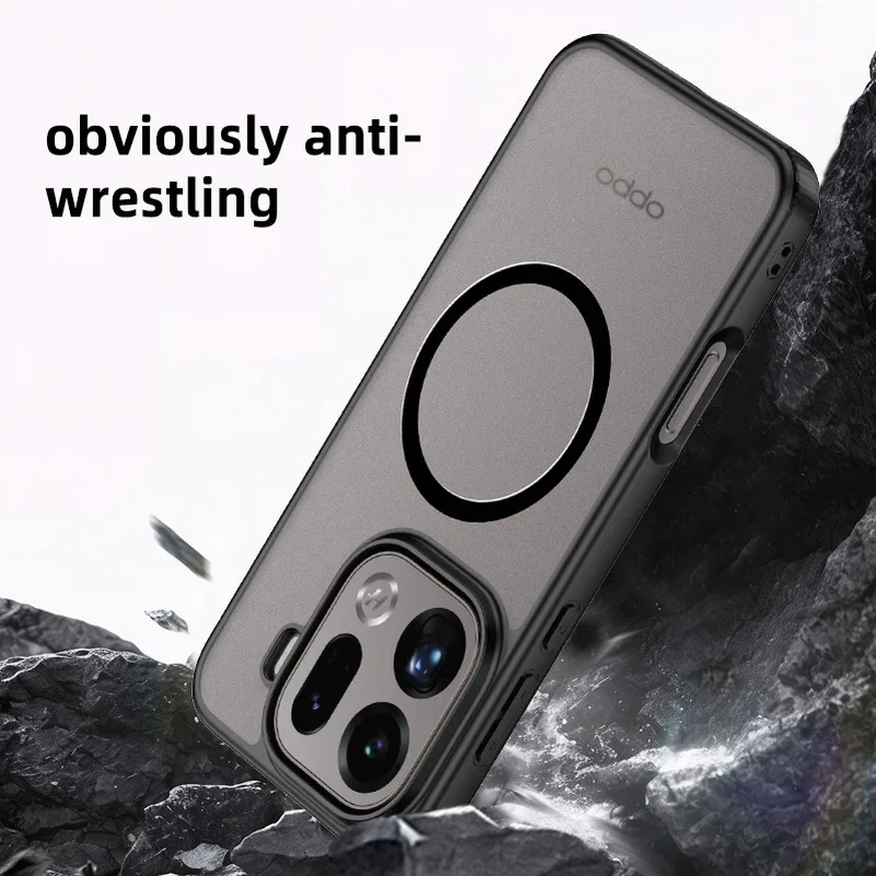 حافظة أكريليك مغناطيسية Magsafe لهاتف OPPO Find X9 Pro X 9 غطاء شفاف غير لامع للشحن اللاسلكي لـ OPPO Find X9pro #4