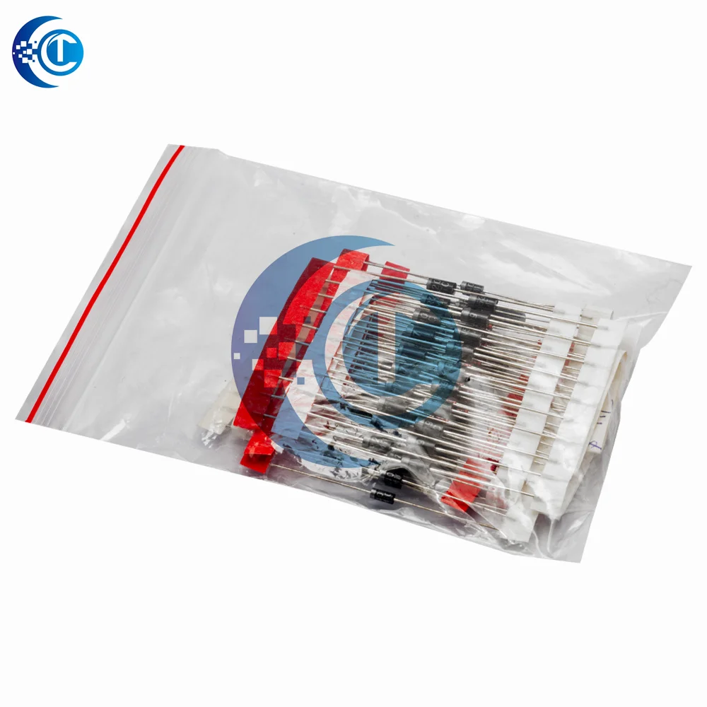 Fast Switching Schottky Diode kit set 1N4148 1N4007 1N5819 1N5399 1N5408 1N5822 FR107 FR207,8values=100pcs,Electronic Components
