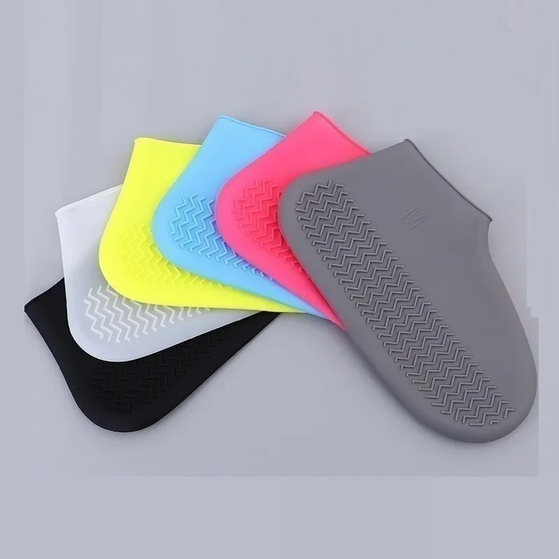 Thicken Waterproof Shoe Cover Silicone Rain Shoes Pocket Rubber Boots Cover Sneakers Protector Foot Covers Cycling Overshoes