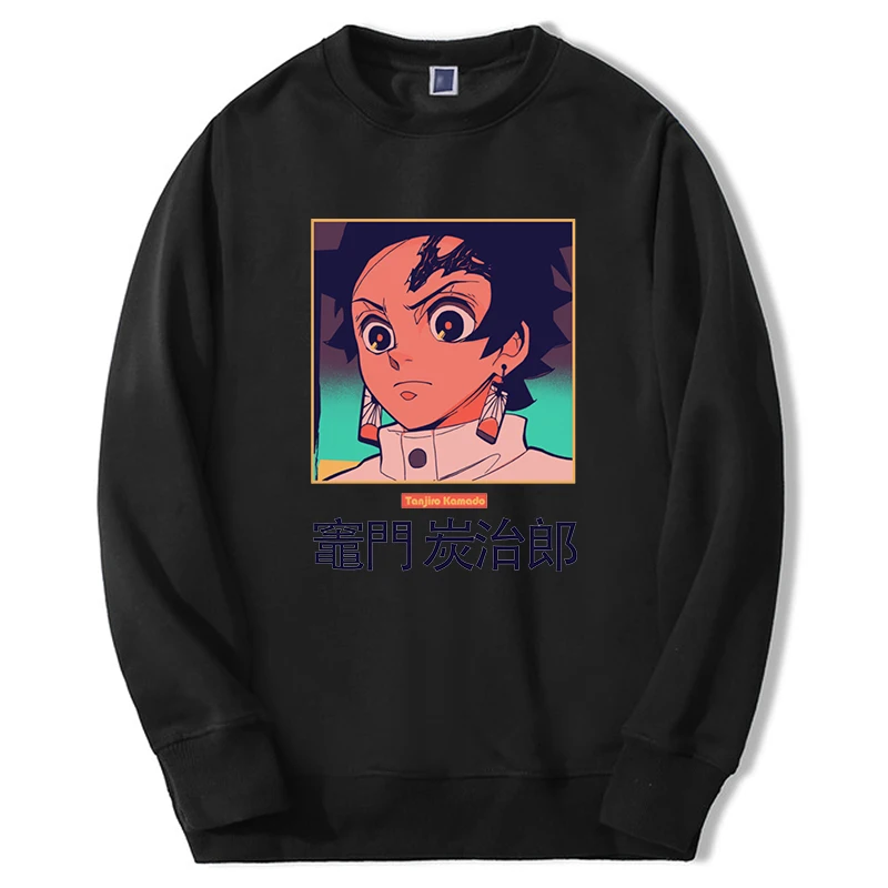 Demon Slayer Anime Hoodies Men Women Tanjirou Manga Hot Anime Graphic Sweatshirt Hip Hop Long Sleeve Fashion Harajuku Streetwear