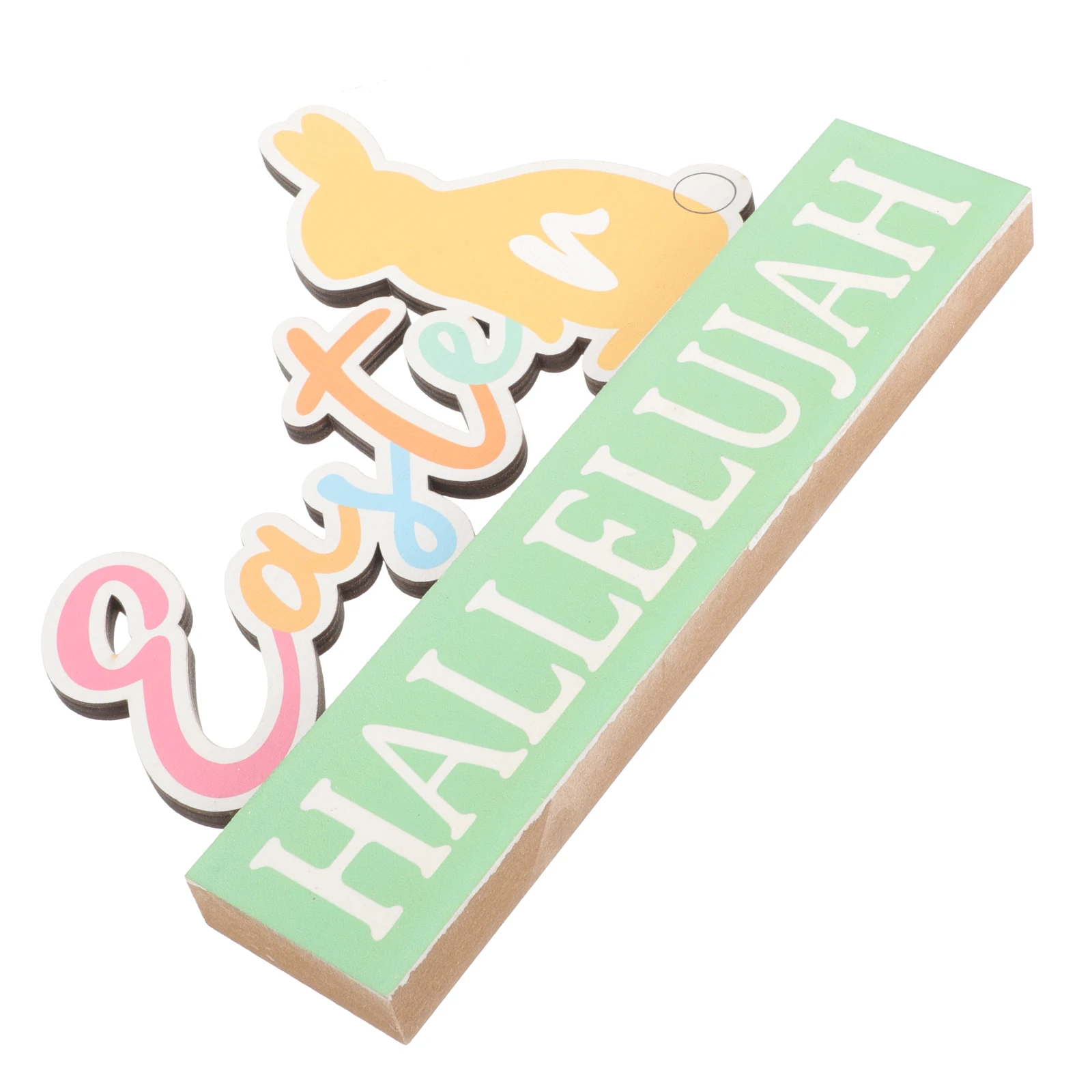 

Wooden Rabbit Easter Eggs Ornament Home Decor Tabletop Decoration Decorations Office