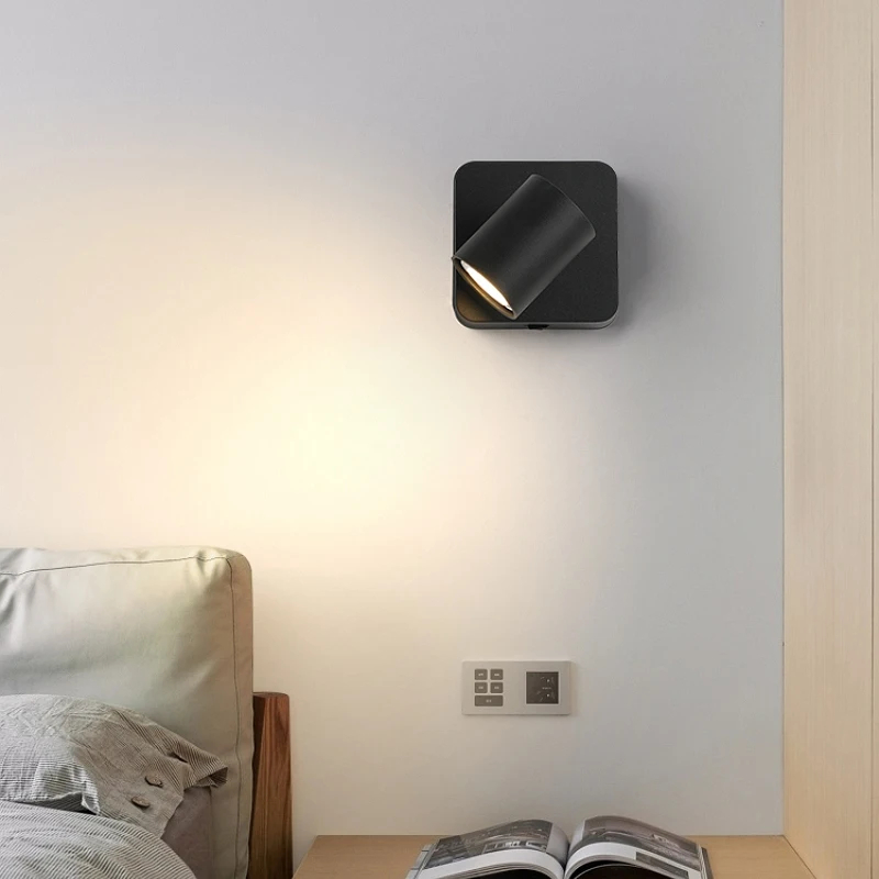 Indoor 5W LED Wall Lamp Modern Style Folding Rotate Spotlight Home Hotel Bedroom Bedside Living Room Reading Ceiling Wall Light