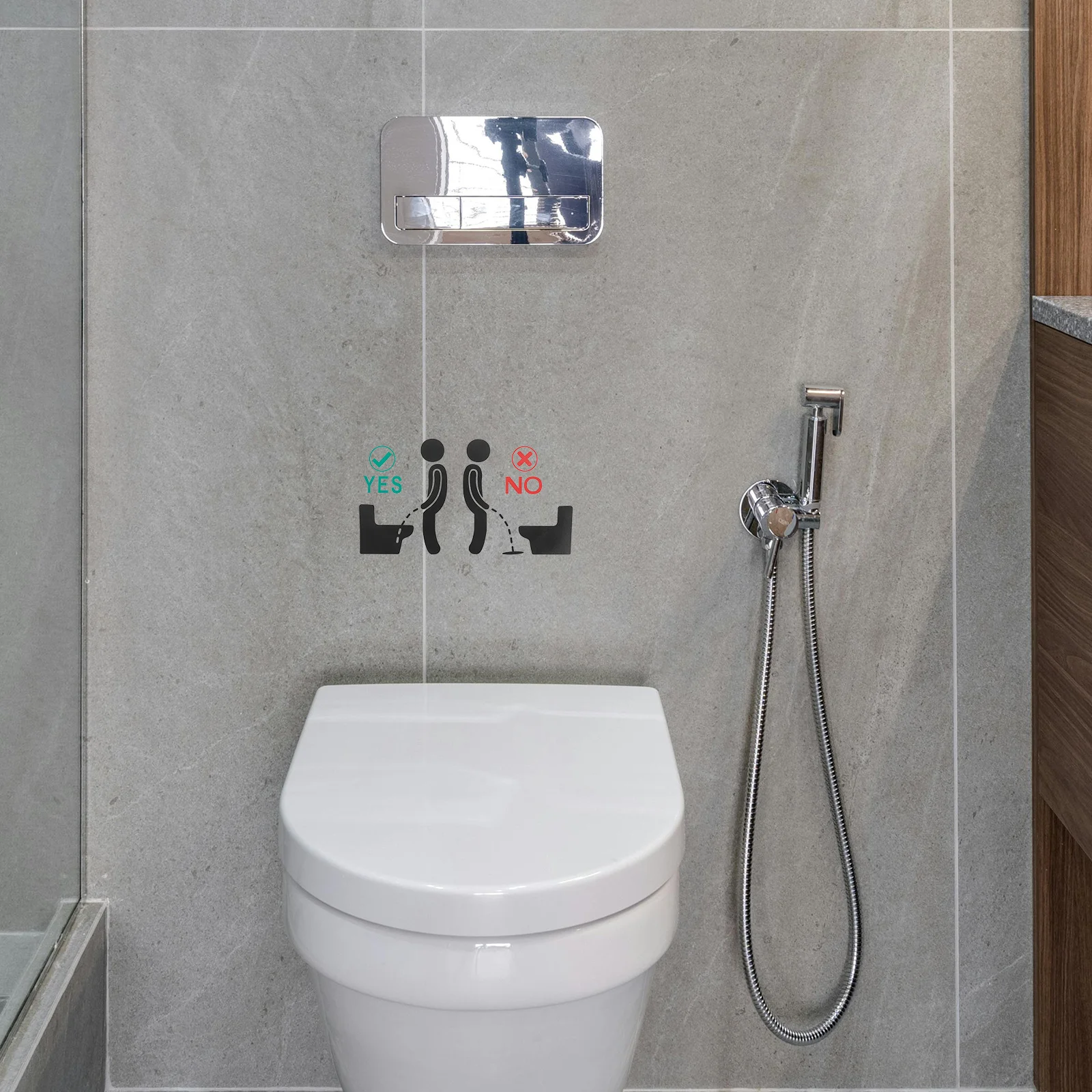 

Toilet Wall Sticker Creative Washroom Sign Funny Urinal Target Decal Bathroom Pee Reminder Sticker Restroom Hygiene