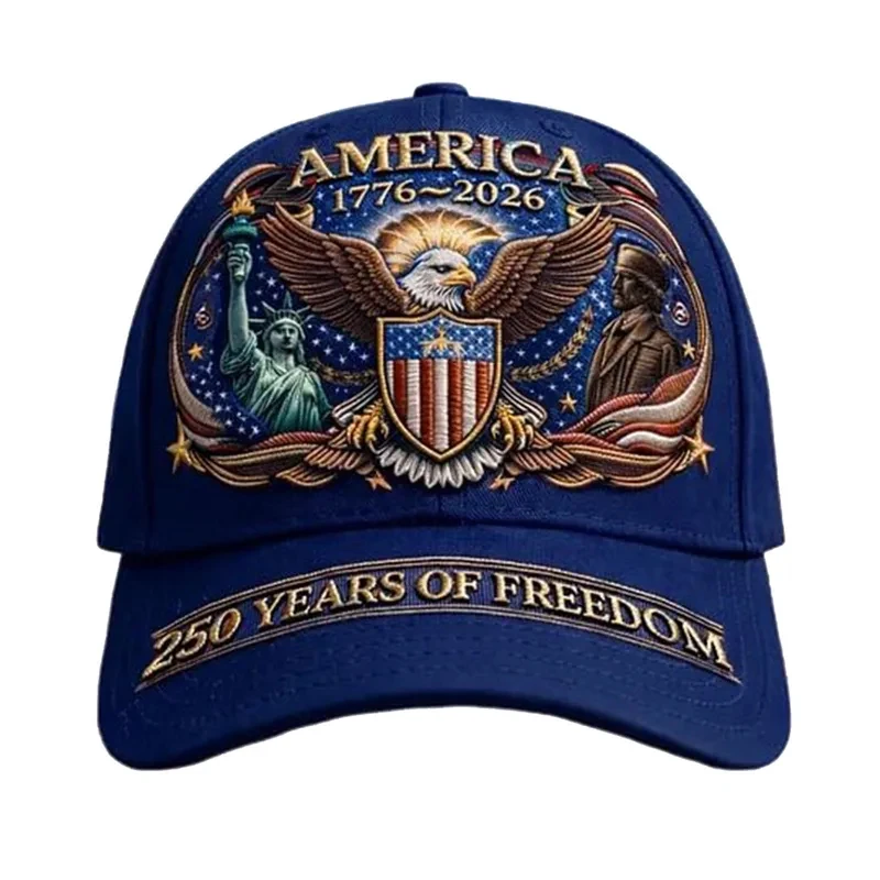 

USA 250th Anniversary Denim Baseball Cap 1776 2026 Adjustable Patriotic Retro Running Hat Lightweight Breathable