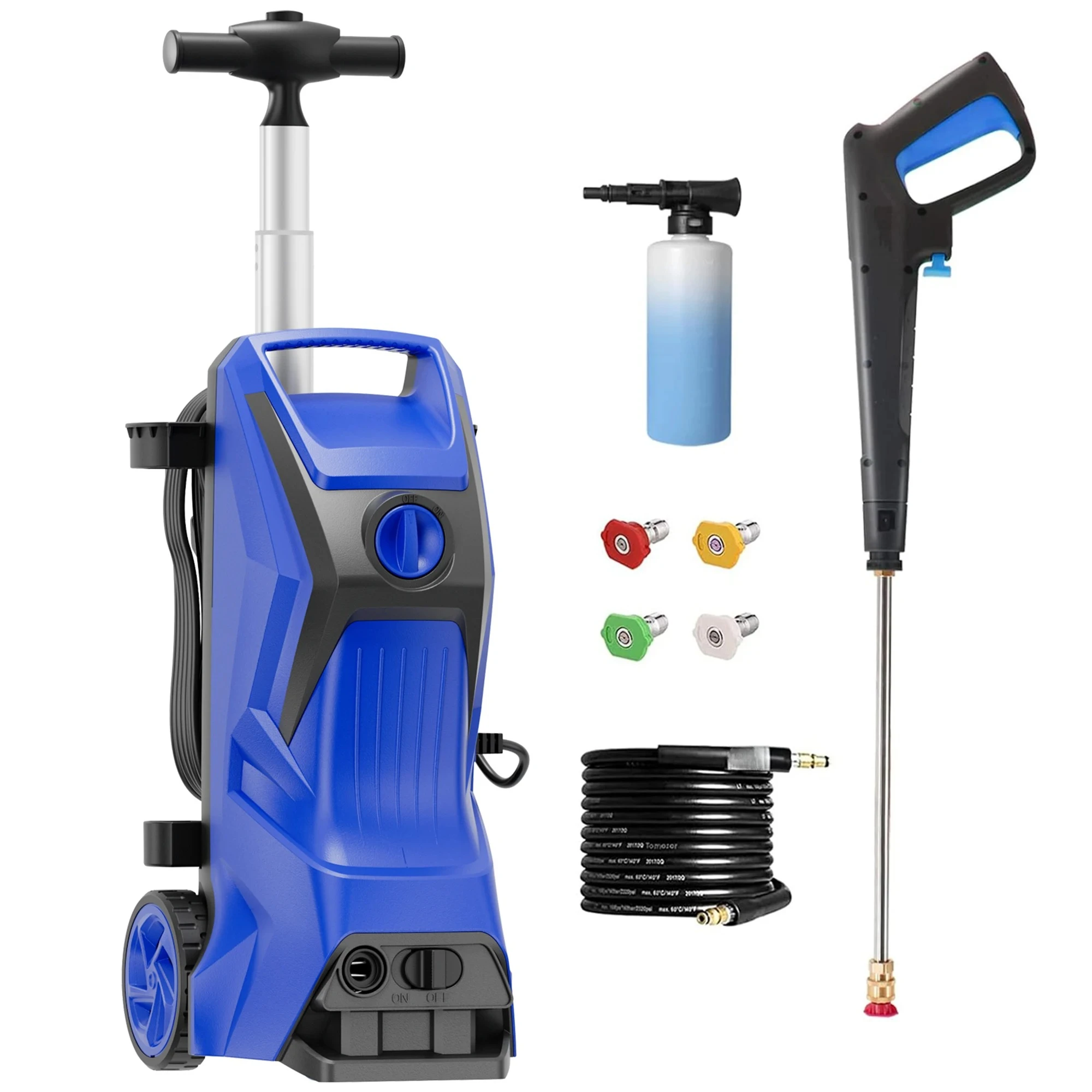 

Электрическая мойка высокого давления 4800PSI-Max 3.2GPM с пенной насадкой для автомобиля, пола, гаража