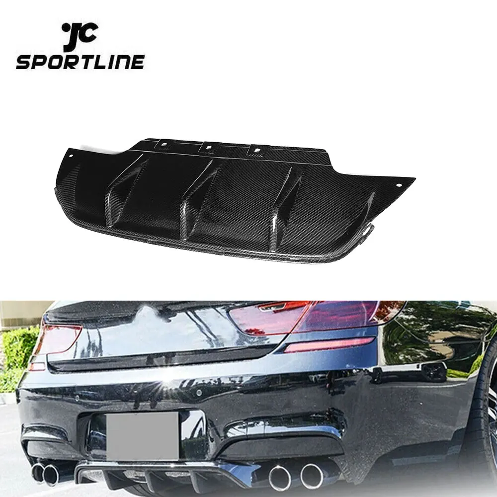 

JCSPORTLINE Carbon Fiber F06 M6 Rear Diffuser Lip For BMW 6 Series F12 F13 F06 M6 Bumper 2014 Up
