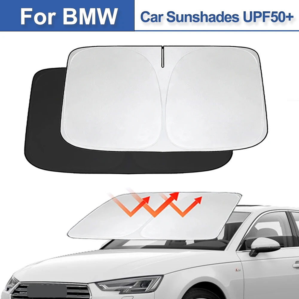 Car Windshield SunShade For BMW X1 X3 X5 X6 G20 G30 G01 G02 G05 F15 F16 G11 F48 Sun Visor UV Protection Auto Parts