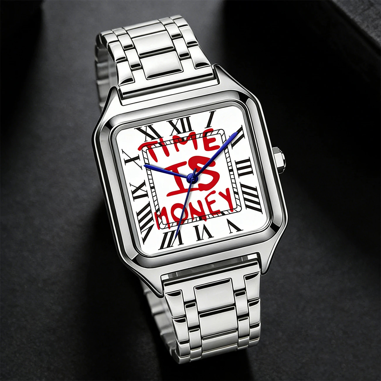 

Men Watch Light Luxury Brand Business Silvery Stainless Steel Men's Fashion Quartz Watches Male Clock Bracelet Wristwatch