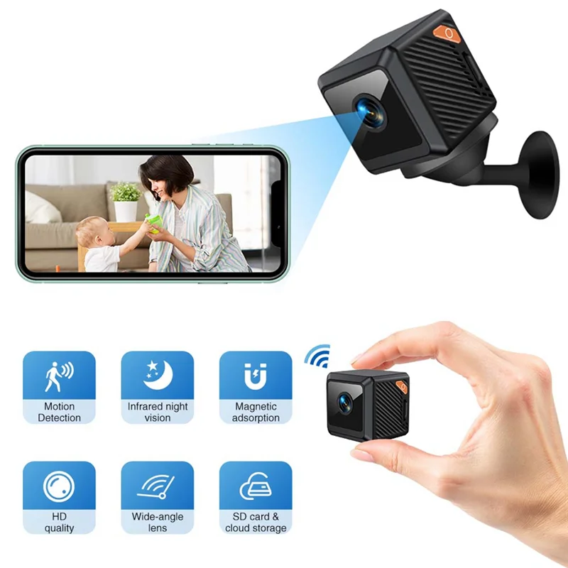 

ABUO-Wifi 1080P HD камера ночного видения обнаружения движения видеокамера наблюдения циклическая запись защитная камера безопасности