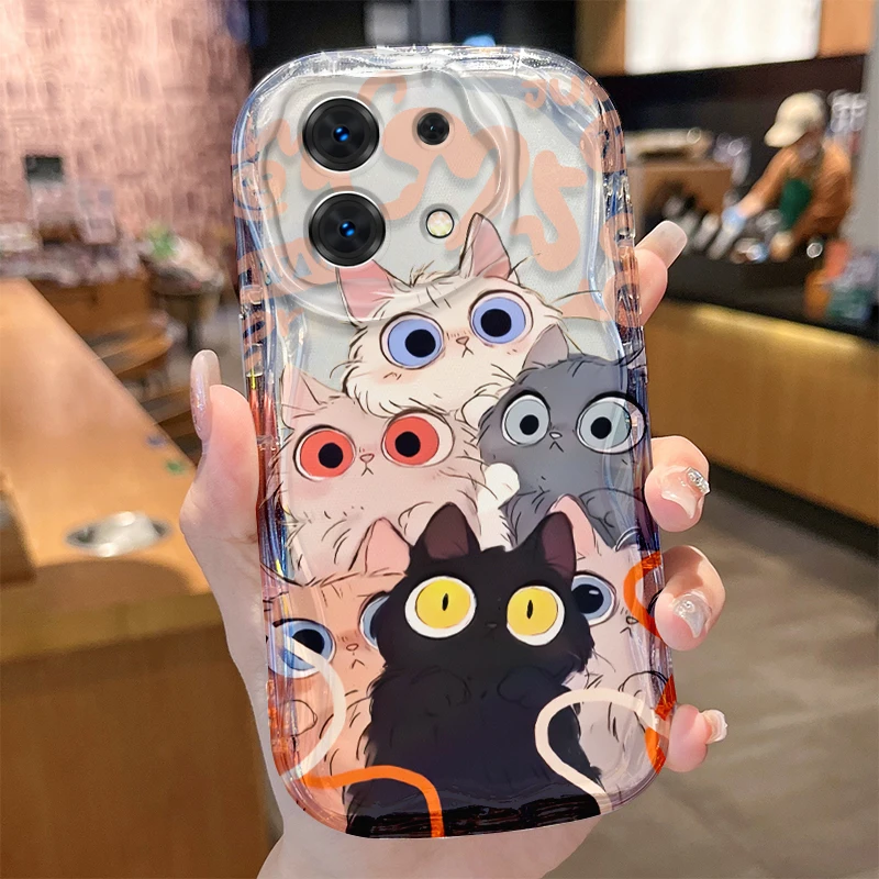 Мягкий чехол для телефона из ТПУ с рисунком кота vivo Y31 Y400 Y04 Y39 Y29 Y28 Y03 Y100 Y19s Y78 Y36 Y27 V60 V50 V40 V30 iQOO Z10 Lite 4G 5G