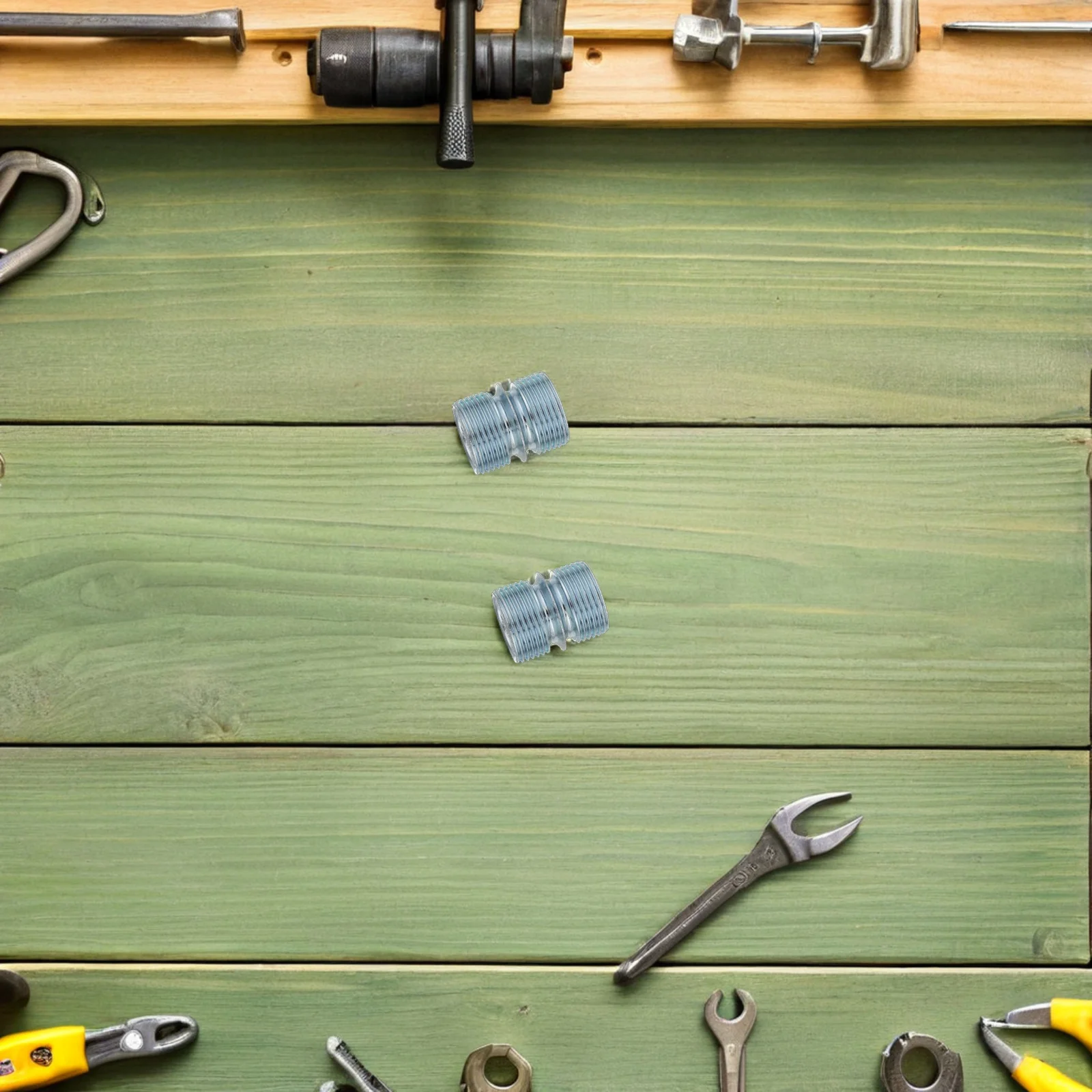 

20Pcs Double Head Shelving Connectors 22mm Coarse Thread Nuts Metal Rack Wire Shelving Pole Connectors Garage Use