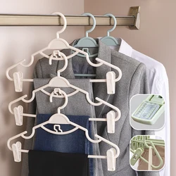 5/10PCS Hanging Adult Hanger With Clip Elasticity Plastic Portable Women Set Of Hangers Storage Non-Slip Skirt Organizers