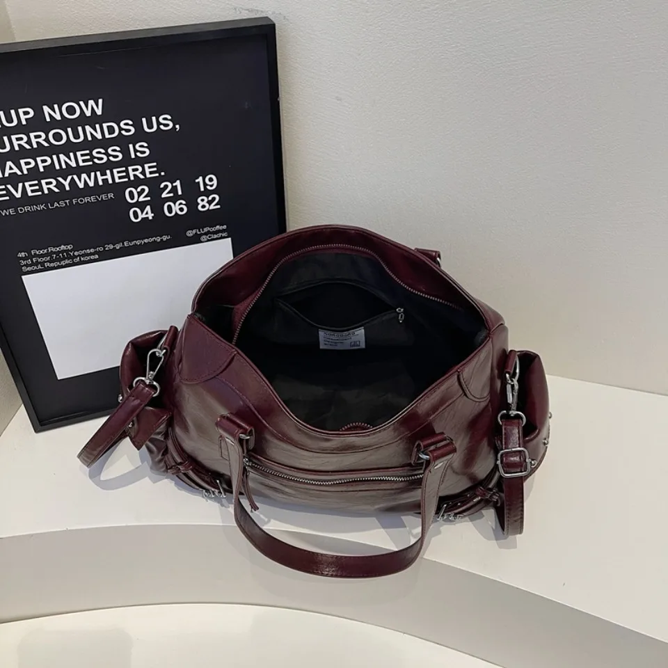 Winter Style Soft Pu Leather Y2k Cool Commuter Tote Sac Large Capacity Handbag Shoulder Bag Women's Bag Purses Women Hand Bags image 6