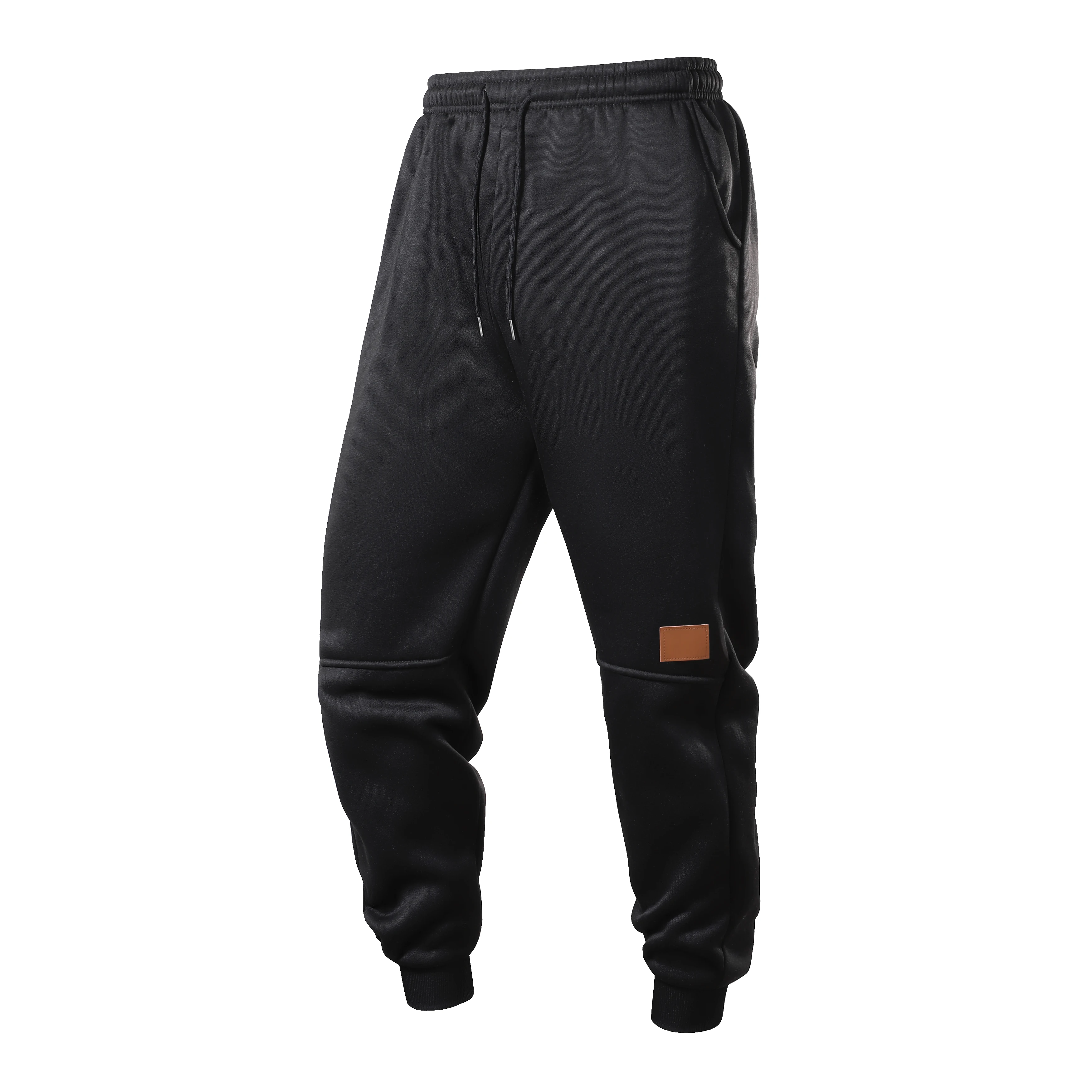 

Men's Casual Drawstring Waist Belt Running Pants Fashion Sportswear Solid Color Cuffed Long Trousers Multicolor Fleece Lined Dai