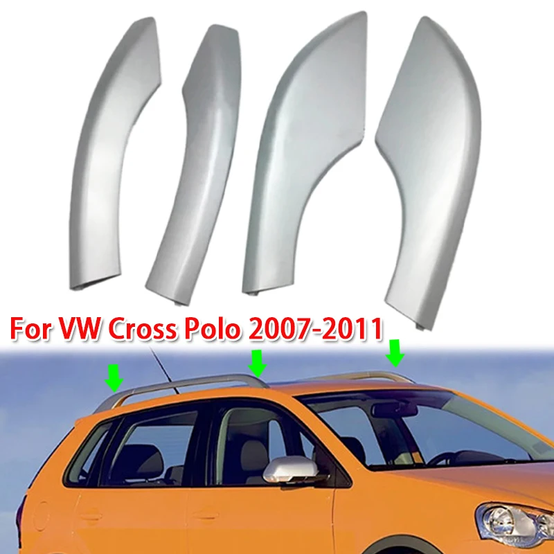 1/4pcs Car Roof Rack Rail End Cover Shell Cap for VW Cross Polo 2007-2011